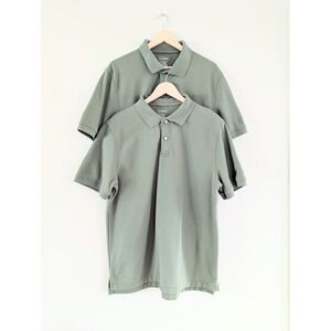 2 Pack LL Bean Men's Premium Double L Polo Banded Short-Sleeve Golf Pique Casual